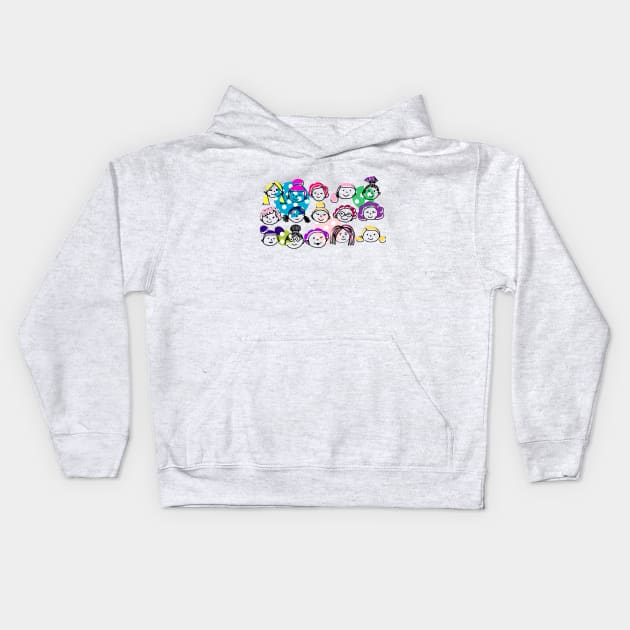 Sister hood - women internacional pink Kids Hoodie by bruxamagica